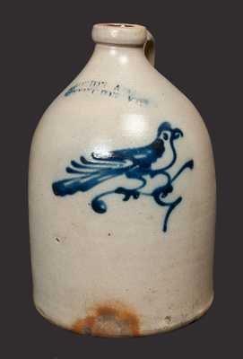 1 Gal. J. NORTON & CO. / BENNINGTON, VT Stoneware Jug with Bird Decoration