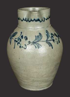 Rare Slip-Trailed Baltimore Stoneware Pitcher, circa 1820