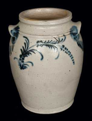 Rare Stoneware Jar with Slip-Trailed Decoration, Baltimore, circa 1820