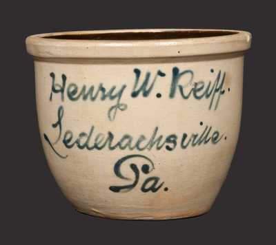 Lederachsville, PA Stoneware Script Advertising Bowl