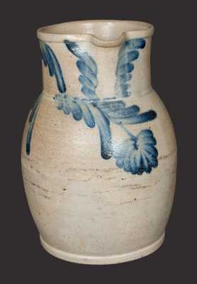 1 Gal. Stoneware Pitcher with Hanging Floral Decoration, Baltimore, circa 1860