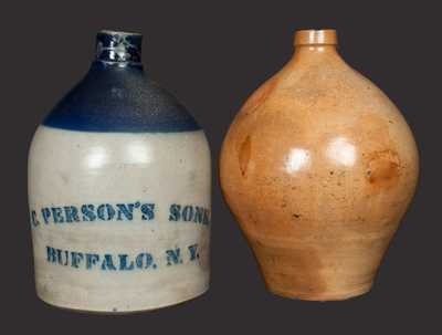 Lot of Two: Buffalo, New York, Stoneware Jugs