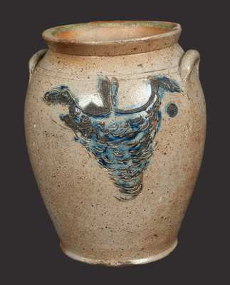 1/2 Gal. Early Ovoid Stoneware Jar with Incised Honey Combs