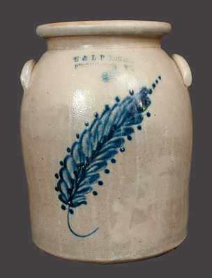 2 Gal. E. & L. P. NORTON / BENNINGTON, VT Stoneware Crock with Cobalt Decoration