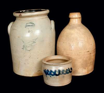 Lot of Three: Antique Stoneware