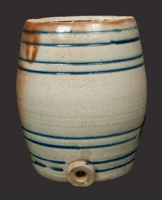 6 Gal. N. A. WHITE & SON / UTICA, NY Stoneware Barrel-Shaped Water Cooler