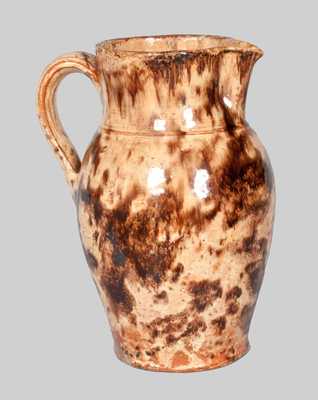 Very Fine BAECHER / WINCHESTER Redware Pitcher with Swirl Glaze