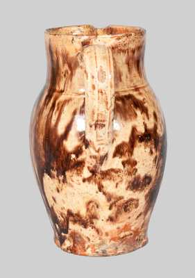 Very Fine BAECHER / WINCHESTER Redware Pitcher with Swirl Glaze