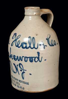 Lakewood, NJ Stoneware Script Jug with CASE S PURE CIDER VINEGAR Impressed at Base
