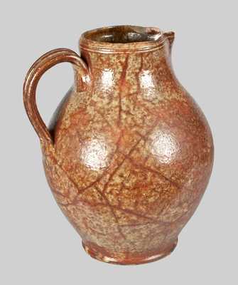 Maine Redware Pitcher with Vibrant Red and Green Speckled Surface