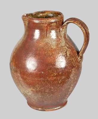 Maine Redware Pitcher with Vibrant Red and Green Speckled Surface