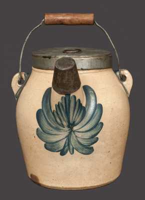 Cowden & Wilcox Stoneware Batter Pail with Floral Decoration