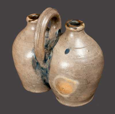 Rare NEW HAVEN Stoneware Gemel (Double Jug)