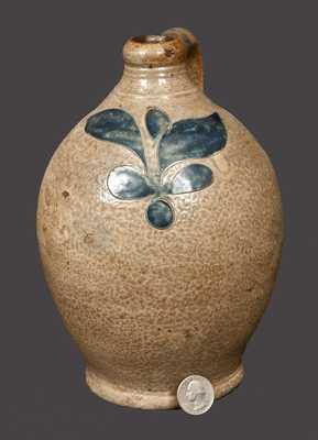 Rare Small-Sized Stoneware Jug with Incised Foliate Decoration, attrib. Clarkson Crolius, Sr.