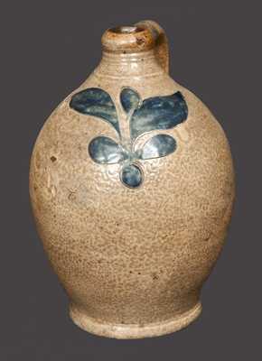 Rare Small-Sized Stoneware Jug with Incised Foliate Decoration, attrib. Clarkson Crolius, Sr.