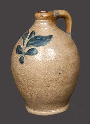 Rare Small-Sized Stoneware Jug with Incised Foliate Decoration, attrib. Clarkson Crolius, Sr.