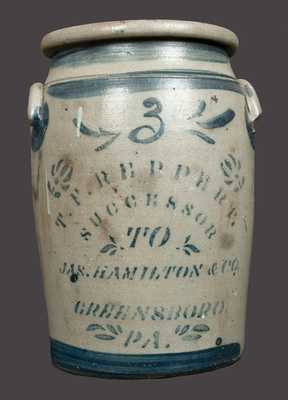 T. F. REPPERT / SUCCESSOR TO JAS. HAMILTON Stoneware Jar