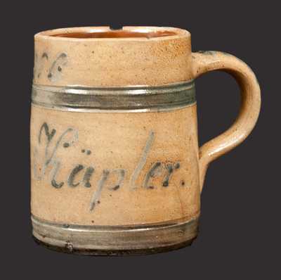 Rare Stoneware Presentation Mug, Inscribed 