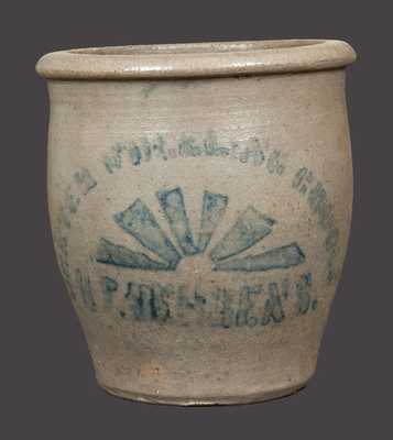 Rare Small-Sized Stoneware Jar, Stenciled