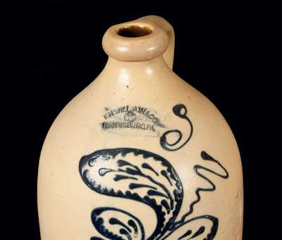 Rare T. H. WILLSON & CO. / HARRISBURG, PA 3 Gal. Stoneware Jug