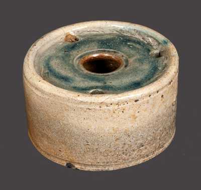 Exceptional Diminutive Inkwell, C. CROLIUS / STONE-WARE / MANUFACTURER. / Manhattan-Wells. / NEW-YORK