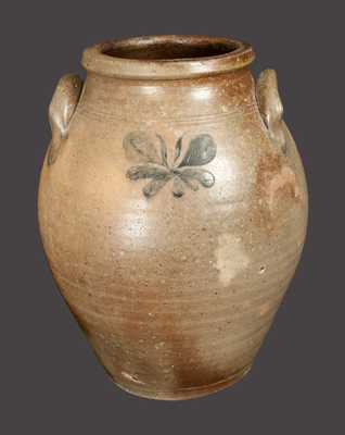 Rare Stoneware Jar with Incised Foliate Decoration, att. Morgan / van Wickle Pottery, Old Bridge, NJ
