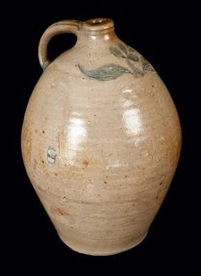 Two-Gallon Stoneware Jug w/ Incised Floral Decoration, attrib. Morgan / van Wickle Pottery, Old Bridge, NJ