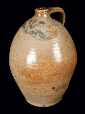 Two-Gallon Stoneware Jug w/ Incised Floral Decoration, attrib. Morgan / van Wickle Pottery, Old Bridge, NJ