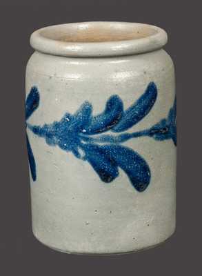 Half-Gallon Stoneware Jar with Cobalt Foliate Decoration, Baltimore, MD origin, circa 1825.