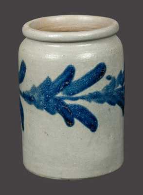 Half-Gallon Stoneware Jar with Cobalt Foliate Decoration, Baltimore, MD origin, circa 1825.