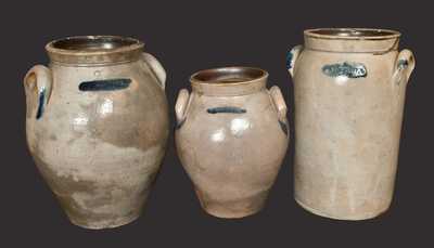 Three Pieces of Ohio Stoneware, mid 19th century.