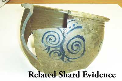 Fine Loop-Handled Stoneware Jar w/ Watchspring Decoration att. Capt. James Morgan, Cheesequake, NJ, c1770