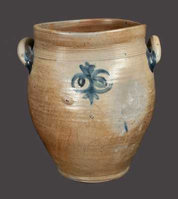 Loop-Handled Stoneware Jar attrib. Capt. James Morgan, Cheesequake, NJ, circa 1780-90