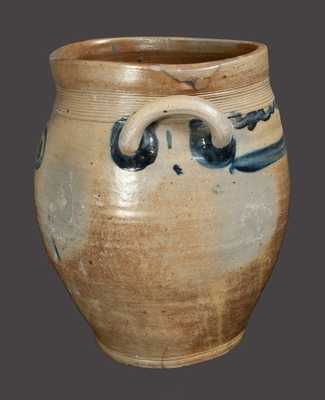 Loop-Handled Stoneware Jar attrib. Capt. James Morgan, Cheesequake, NJ, circa 1780-90