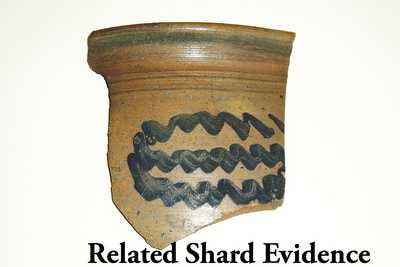Loop-Handled Stoneware Jar attrib. Capt. James Morgan, Cheesequake, NJ, circa 1780-90