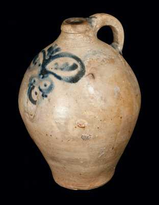 Rare Early Ovoid Stoneware Jug attrib. Capt. James Morgan, Cheesequake, NJ, circa 1775