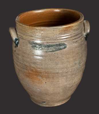 Rare Old Bridge, NJ Stoneware Jar with Coggled Decoration