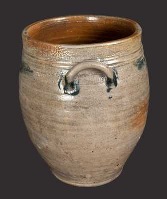 Rare Old Bridge, NJ Stoneware Jar with Coggled Decoration