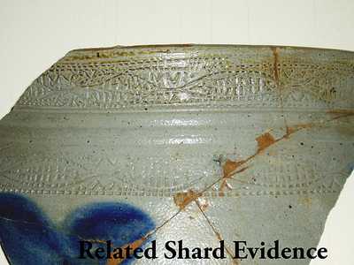 Rare Old Bridge, NJ Stoneware Jar with Coggled Decoration