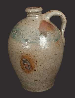 Small Ovoid Jug with Coggled Bird Decoration att. Old Bridge, NJ