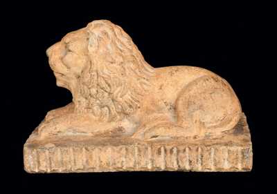 Stoneware Lion Doorstop, Ohio origin