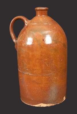 Glazed Redware Jug, 19th century