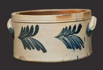 One-Gallon Cobalt-Decorated Stoneware Cake Crock, attributed to the Remmey Pottery, Philadelphia, PA