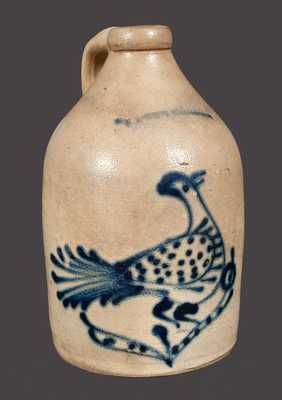W. ROBERTS / BINGHAMPTON Stoneware Jug with Bird Decoration