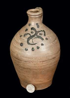 Extremely Early Stoneware Jug w/ Slip-Trailed Decoration, probably Adam States, Sr.