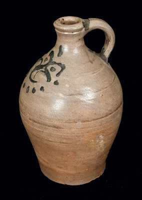 Extremely Early Stoneware Jug w/ Slip-Trailed Decoration, probably Adam States, Sr.