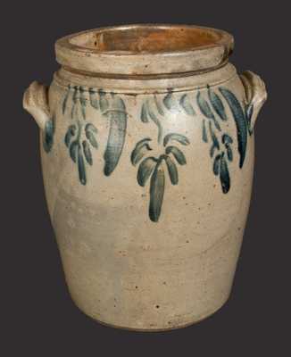 2 Gal. SOLOMON BELL / STRASBURG / VA Stoneware Crock with Hanging Floral Decoration
