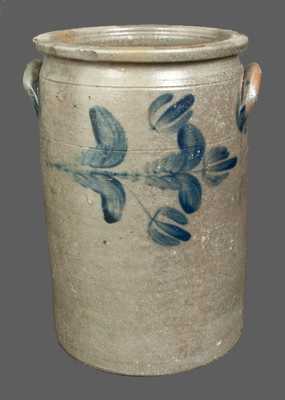 3 Gal. W. H. LEHEW / STRASBURG, VA Stoneware Crock with Tulip Decoration