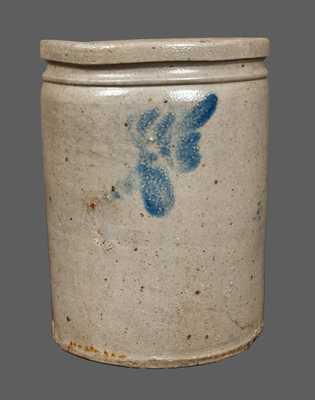 1 1/2 Stoneware Crock, FROM / J. EBERLY & BRO. / STRASBURG, VA