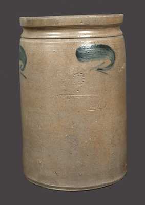 Scarce W. H. CRISMAN / STRASBURG, VA Decorated Stoneware Crock